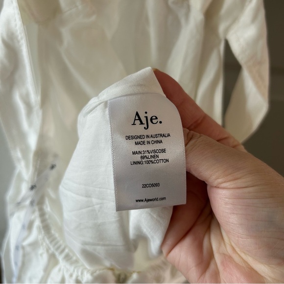 NWT Aje Mimosa Psychedelia Cutout Mini Dress Ivory - Picture 16 of 16